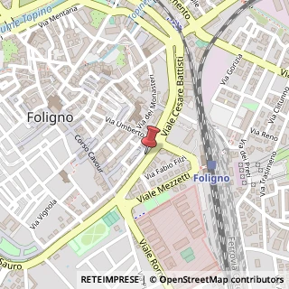Mappa Viale Cesare Battisti, 27, 06034 Foligno, Perugia (Umbria)