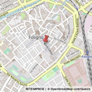 Mappa Corso Camillo Benso Conte di Cavour, 20, 06034 Foligno, Perugia (Umbria)