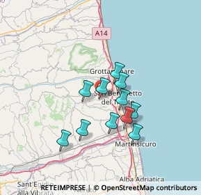 Mappa Via Guglielmo Marconi, 63075 Acquaviva Picena AP, Italia (5.44909)