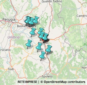 Mappa Via della Quintana, 06034 Foligno PG, Italia (9.78737)
