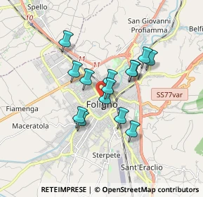Mappa Via XX Settembre, 06034 Foligno PG, Italia (1.34286)