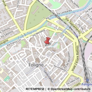 Mappa Via Gentile da Foligno, 46, 06034 Foligno, Perugia (Umbria)