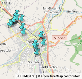 Mappa Via Velino, 06034 Foligno PG, Italia (2.33563)