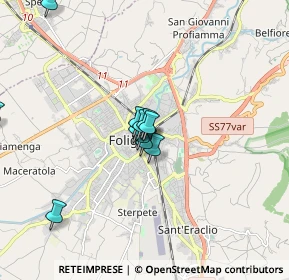 Mappa Via dei Monasteri, 06034 Foligno PG, Italia (1.36091)