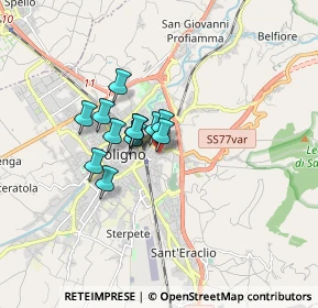 Mappa Via Po, 06034 Foligno PG, Italia (1.08231)