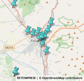 Mappa Via Fiume Nera, 06034 Foligno PG, Italia (3.28615)