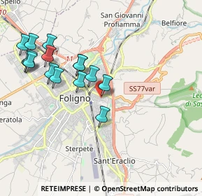 Mappa Via Fiume Nera, 06034 Foligno PG, Italia (2.10133)