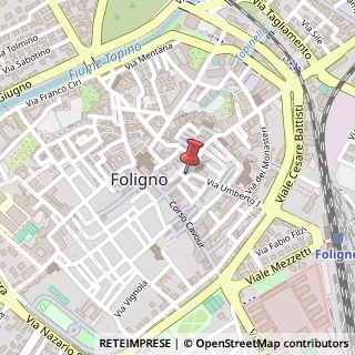 Mappa Via Giuseppe Garibaldi,  40, 06034 Foligno, Perugia (Umbria)