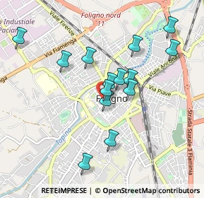 Mappa Via Maurizio Quadrio, 06034 Foligno PG, Italia (0.87571)