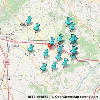 Mappa Strada di Cellarengo, 14019 Villanova d'Asti AT, Italia (6.8485)
