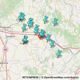 Mappa Strada di Cellarengo, 14019 Villanova d'Asti AT, Italia (6.6195)