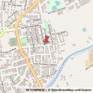 Mappa Via f. santi, 46024 Moglia, Mantova (Lombardia)