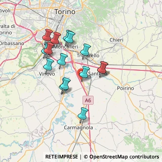 Mappa Via Moncalieri, 10029 Villastellone TO, Italia (6.598)