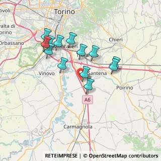 Mappa Via Moncalieri, 10029 Villastellone TO, Italia (6.62385)