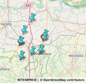 Mappa Via Tiziano, 46024 Moglia MN, Italia (6.76417)