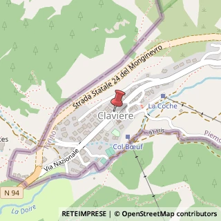 Mappa Via Nazionale, 25, 10050 Claviere, Torino (Piemonte)