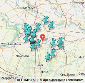 Mappa 46024 Moglia MN, Italia (10.9625)