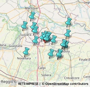 Mappa Via Botticelli, 46024 Moglia MN, Italia (10.3585)