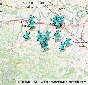 Mappa Località Boccine Sotto, 29010 Gazzola PC, Italia (10.55)