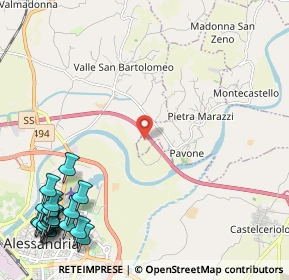 Mappa Strada Vicinale della Curetta, 15040 Pietra Marazzi AL, Italia (3.549)
