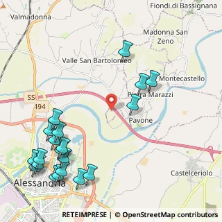 Mappa Strada Vicinale della Curetta, 15040 Pietra Marazzi AL, Italia (2.874)
