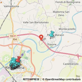 Mappa Strada Vicinale della Curetta, 15040 Pietra Marazzi AL, Italia (3.94222)