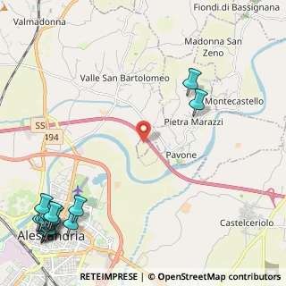 Mappa Strada Vicinale della Curetta, 15040 Pietra Marazzi AL, Italia (3.74563)