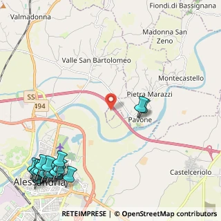 Mappa Strada Vicinale della Curetta, 15040 Pietra Marazzi AL, Italia (3.5695)