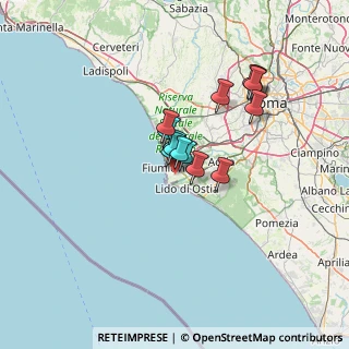 Mappa Via Luigi Reverberi, 00054 Fiumicino RM, Italia (9.63643)
