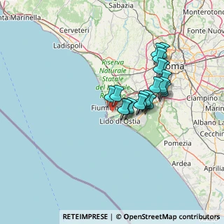 Mappa Via Luigi Reverberi, 00054 Fiumicino RM, Italia (11.965)