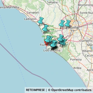 Mappa Via Licio Visintini, 00054 Fiumicino RM, Italia (8.33947)