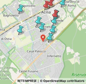 Mappa Via Fileta di Coo, 00124 Roma RM, Italia (2.21583)