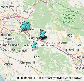 Mappa Autostrada del Sole, 00038 Colleferro RM, Italia (6.92583)