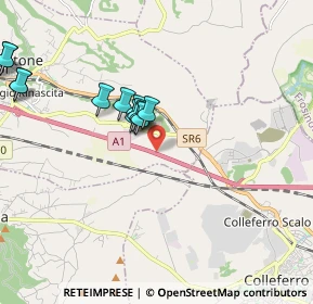 Mappa Autostrada del Sole, 00038 Colleferro RM, Italia (2.0525)