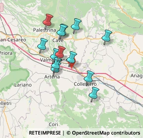 Mappa Autostrada del Sole, 00038 Colleferro RM, Italia (6.35308)