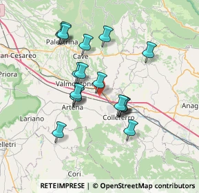 Mappa Autostrada del Sole, 00038 Colleferro RM, Italia (6.58222)