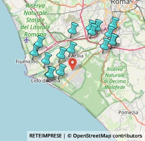 Mappa Via Parmenide, 00124 Roma RM, Italia (7.70176)
