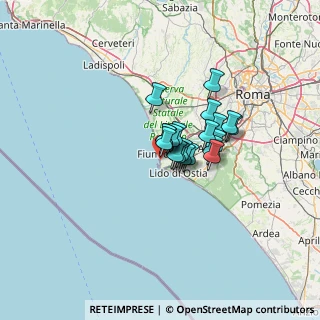 Mappa Via delle Chiglie, 00054 Fiumicino RM, Italia (7.9315)