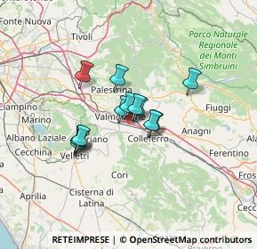 Mappa Via le Mura, 00038 Valmontone RM, Italia (9.44385)