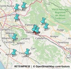 Mappa Via le Mura, 00038 Valmontone RM, Italia (15.80545)