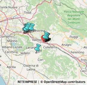 Mappa Via le Mura, 00038 Valmontone RM, Italia (7.20692)