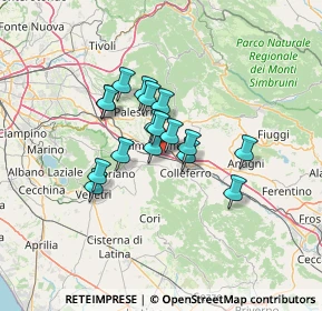 Mappa Via le Mura, 00038 Valmontone RM, Italia (9.78059)