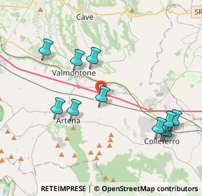 Mappa Via le Mura, 00038 Valmontone RM, Italia (4.50909)