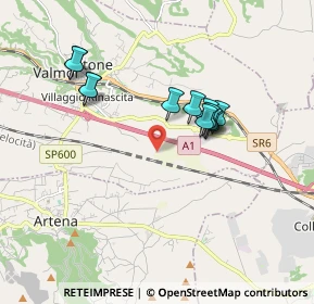 Mappa Via le Mura, 00038 Valmontone RM, Italia (1.67333)