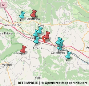 Mappa Via le Mura, 00038 Valmontone RM, Italia (6.735)