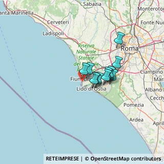 Mappa Via Vincenzo Ciaravolo, 00054 Fiumicino RM, Italia (9.25583)