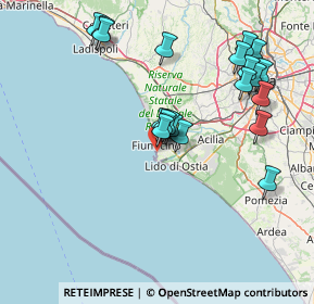 Mappa Via Ugo Botti, 00054 Fiumicino RM, Italia (16.7795)