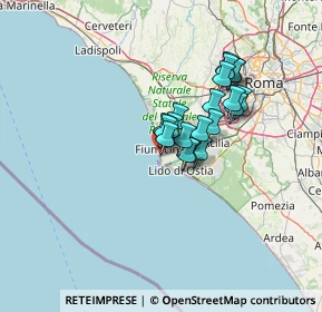 Mappa Via Ugo Botti, 00054 Fiumicino RM, Italia (9.9375)
