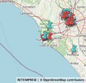 Mappa Via Ugo Botti, 00054 Fiumicino RM, Italia (19.5615)