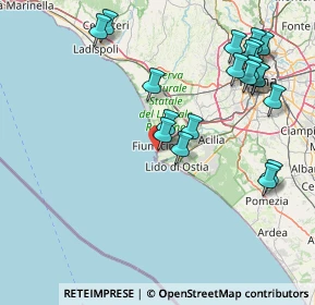 Mappa Via Ugo Botti, 00054 Fiumicino RM, Italia (19.2535)